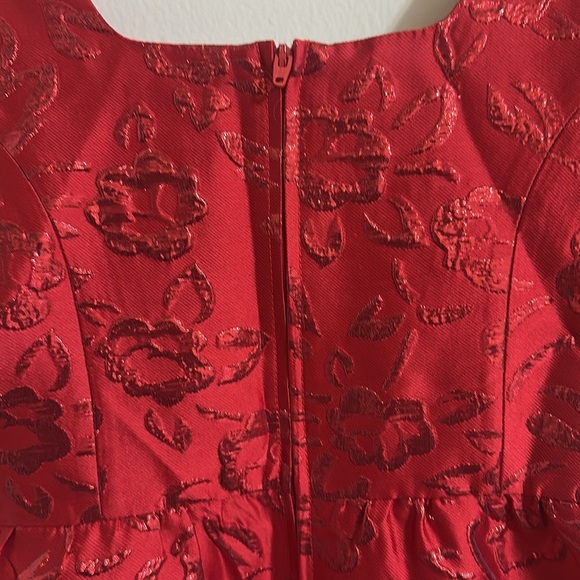 NWT Lilly Pulitzer Girls Alannah Amaryllis Red Brocade Dress - Picture 6 of 6